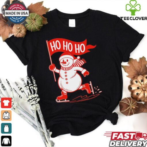 Snowman ice skating Christmas shirt