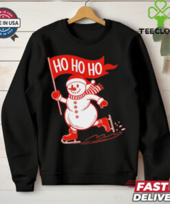 Snowman ice skating Christmas shirt