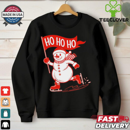 Snowman ice skating Christmas shirt