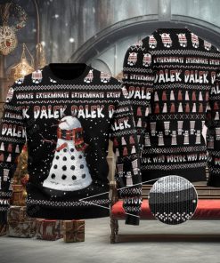 Snowy Dalek Doctor W.ho Knitted Christmas 3D Sweater Gift Holidays