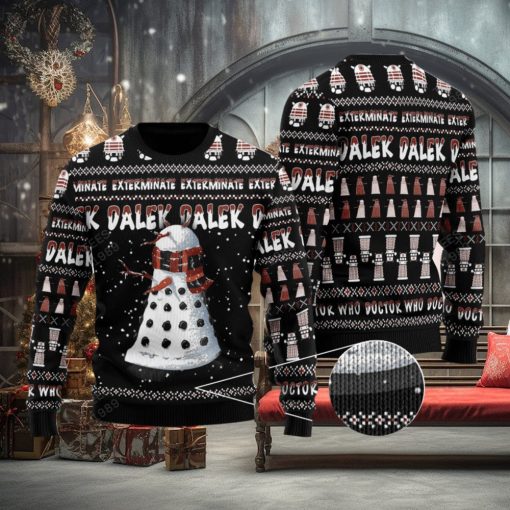 Snowy Dalek Doctor W.ho Knitted Christmas 3D Sweater Gift Holidays