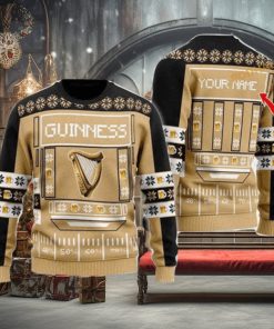 Snowy Guinness Beer Ugly Christmas 3D Sweater, Family Ugly Christmas Sweater