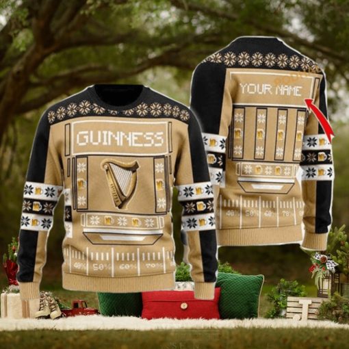 Snowy Guinness Beer Ugly Christmas 3D Sweater, Family Ugly Christmas Sweater