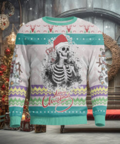 Snowy Skull Jolly Snowman Ugly Christmas Sweater