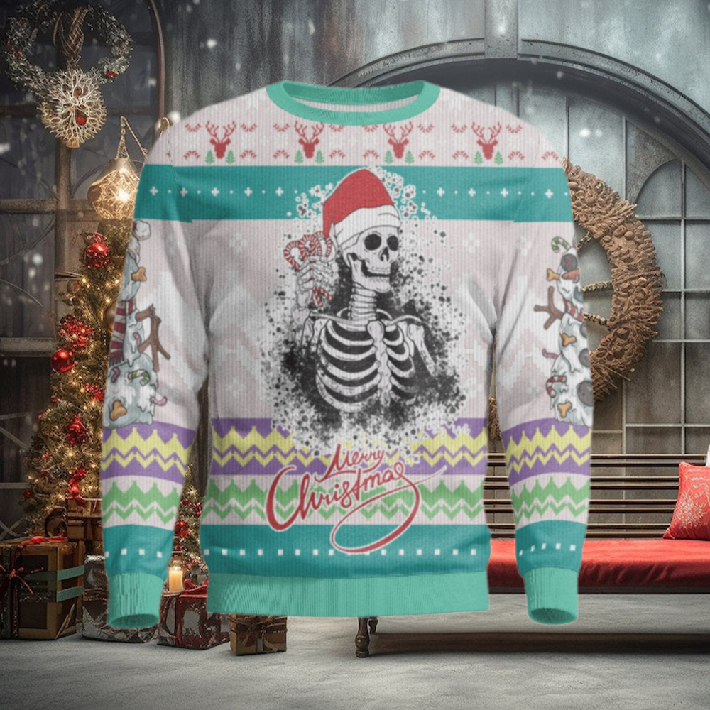 Snowy Skull Jolly Snowman Ugly Christmas Sweater Snowy Skull Jolly Snowman Ugly Christmas Sweater