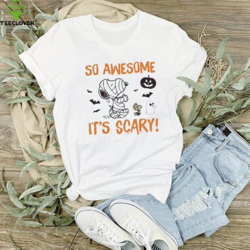 So Awesome Its Scary Snoopy Mummy Halloween Shirt