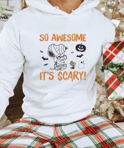 So Awesome Its Scary Snoopy Mummy Halloween Shirt