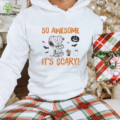 So Awesome Its Scary Snoopy Mummy Halloween Shirt