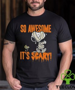 So Awesome It’s Scary Snoopy Woodstock Halloween Shirt, Snoopy Woodstock Mummy Halloween T Shirt