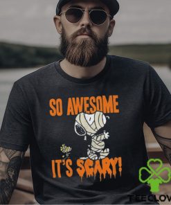 So Awesome It’s Scary Snoopy Woodstock Halloween Shirt, Snoopy Woodstock Mummy Halloween T Shirt