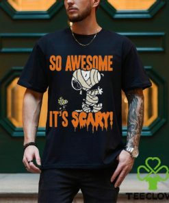 So Awesome It’s Scary Snoopy Woodstock Halloween Shirt, Snoopy Woodstock Mummy Halloween T Shirt