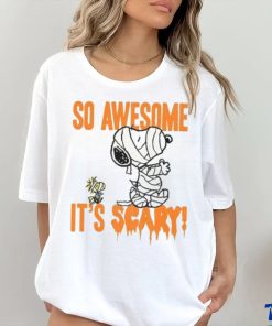 So Awesome It’s Scary Snoopy Woodstock Halloween Shirt, Snoopy Woodstock Mummy Halloween Tee Shirt 3 So Awesome It’s Scary Snoopy Woodstock Halloween Shirt, Snoopy Woodstock Mummy Halloween Tee Shirt