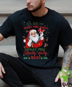 So Tell Me What You Want Santa Claus What You Really Really Want Christmas Sweathoodie, sweater, longsleeve, shirt v-neck, t-shirt