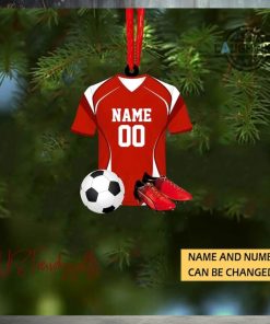 Soccer Christmas Ornament Woodern Shaped Personalized Soccer Player Ornament Custom Name And Number Soccer Ball Christmas Ornament Xmas Tree Decoration Gift