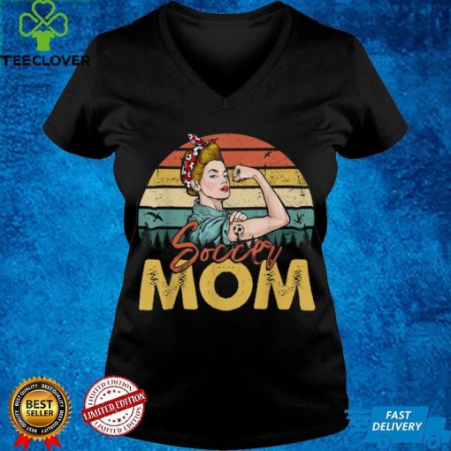 Soccer Mom Funny Soccer Ball Womens Retro Vintage T Shirt
