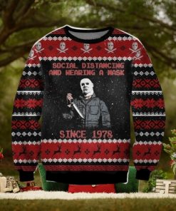 Social Distancing And Wearing A Mask Since 1978 Ugly Sweater Christmas Party
