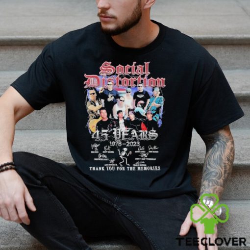 Social Distortion 45 Years 1978 2023 Thank You for the memories signatures hoodie, sweater, longsleeve, shirt v-neck, t-shirt