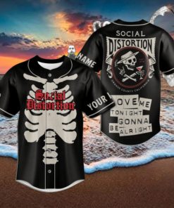 Social Distortion Orange County California Custom Baseball Jersey