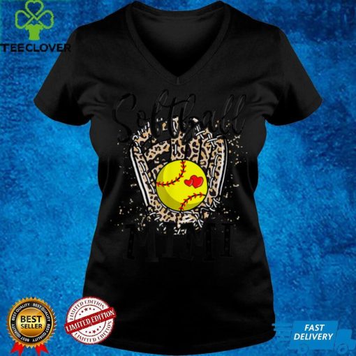 Softball Mimi Leopard Game Day Softball Lover Mothers Day T Shirt
