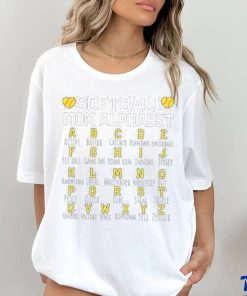 Softball Mom Alphabet Sporty Family Shirt