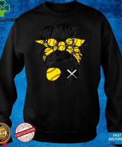 Softball Mom Life Messy Bun Game Day T Shirt
