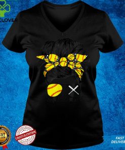 Softball Mom Life Messy Bun Game Day T Shirt 2 Softball Mom Life Messy Bun Game Day T Shirt