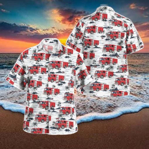 Solana Beach, California, Solana Beach Fire Department Hawaiian Shirt Button Summer Shirt