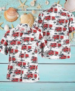 Solana Beach, California, Solana Beach Fire Department Hawaiian Shirt Button Summer Shirt