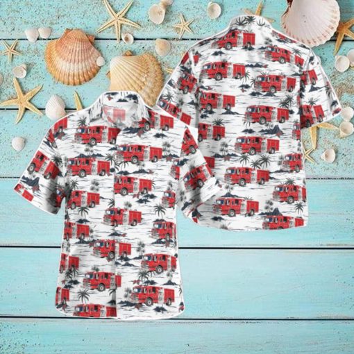 Solana Beach, California, Solana Beach Fire Department Hawaiian Shirt Button Summer Shirt