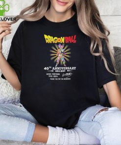 Son Goku Dragon Ball 40th Anniversary 1984 2024 Thank You For The Memories Signatures Shirt