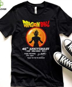 Son Goku Dragon Ball 40th anniversary 1984 2024 Akira Toriyama 1955 2024 signature thank you for the memories shirt