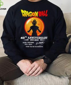 Son Goku Dragon Ball 40th anniversary 1984 2024 Akira Toriyama 1955 2024 signature thank you for the memories hoodie, sweater, longsleeve, shirt v-neck, t-shirt