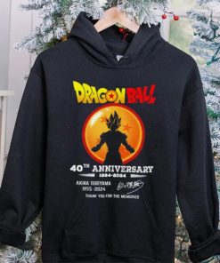 Son Goku Dragon Ball 40th anniversary 1984 2024 Akira Toriyama 1955 2024 signature thank you for the memories shirt