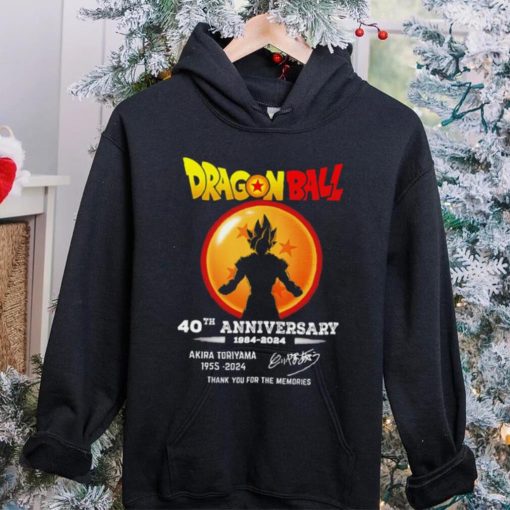 Son Goku Dragon Ball 40th anniversary 1984 2024 Akira Toriyama 1955 2024 signature thank you for the memories shirt