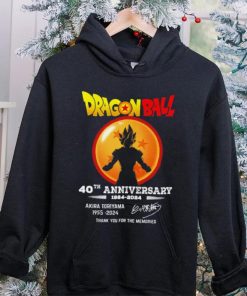 Son Goku Dragon Ball 40th anniversary 1984 2024 Akira Toriyama 1955 2024 signature thank you for the memories hoodie, sweater, longsleeve, shirt v-neck, t-shirt