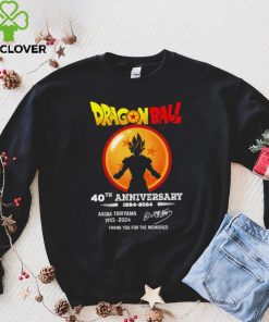 Son Goku Dragon Ball 40th anniversary 1984 2024 Akira Toriyama 1955 2024 signature thank you for the memories shirt