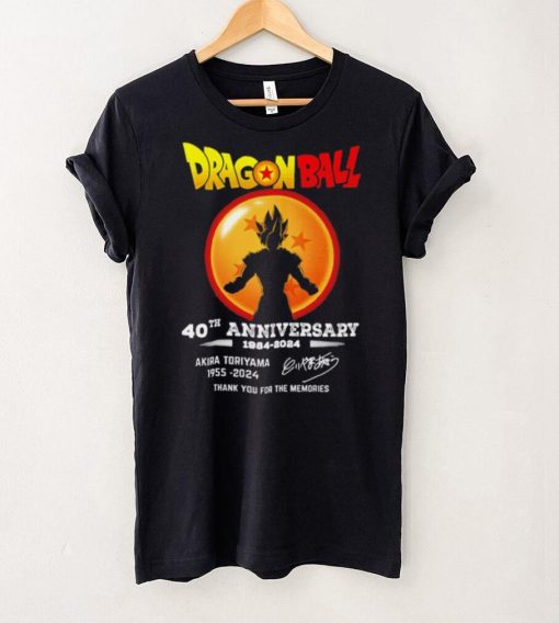 Son Goku Dragon Ball 40th anniversary 1984 2024 Akira Toriyama 1955 2024 signature thank you for the memories hoodie, sweater, longsleeve, shirt v-neck, t-shirt