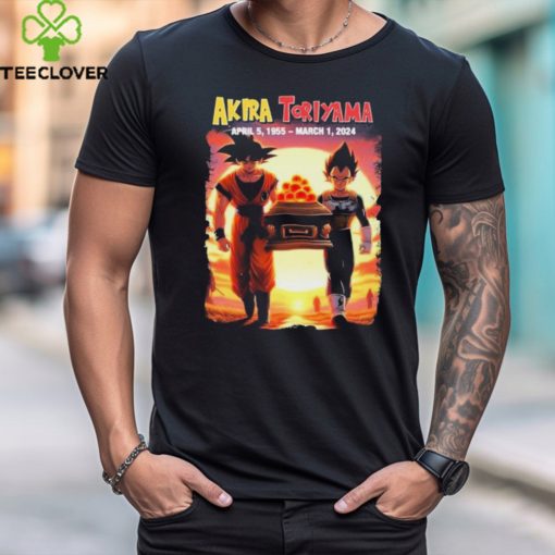 Son Goku and Vegeta Dragon Ball Z RIP Akira Toriyama 1955 2024 Shirt