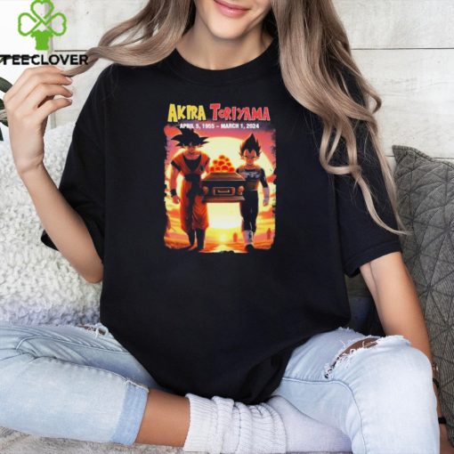 Son Goku and Vegeta Dragon Ball Z RIP Akira Toriyama 1955 2024 Shirt