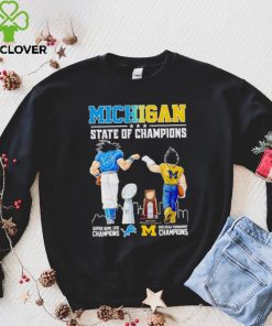 Son Goku and Vegeta Michigan State of Champions Detroit and Wolverines hoodie, sweater, longsleeve, shirt v-neck, t-shirt