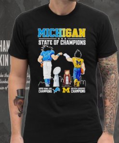 Son Goku and Vegeta Michigan State of Champions Detroit and Wolverines hoodie, sweater, longsleeve, shirt v-neck, t-shirt