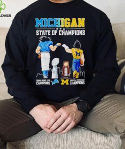 Son Goku and Vegeta Michigan State of Champions Detroit and Wolverines hoodie, sweater, longsleeve, shirt v-neck, t-shirt