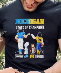 Son Goku and Vegeta Michigan State of Champions Detroit and Wolverines hoodie, sweater, longsleeve, shirt v-neck, t-shirt