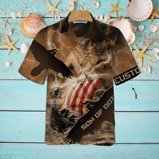 Son Of Odin Custom Name Aloha Hawaiian Shirts For Men For Women