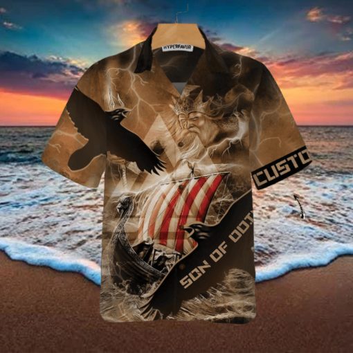 Son Of Odin Custom Name Aloha Hawaiian Shirts For Men For Women