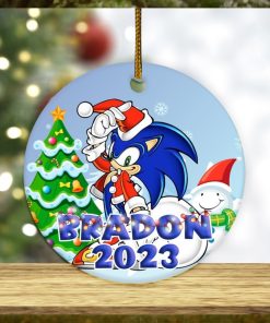 Sonic Christmas Ornament Personalized Ceramic Sonic The Hedgehog Christmas Ornament Custom Sonic Christmas Tree Decoration Xmas Gift Sonic 2023