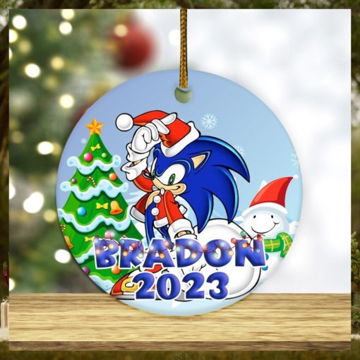 Sonic Christmas Ornament Personalized Ceramic Sonic The Hedgehog Christmas Ornament Custom Sonic Christmas Tree Decoration Xmas Gift Sonic 2023