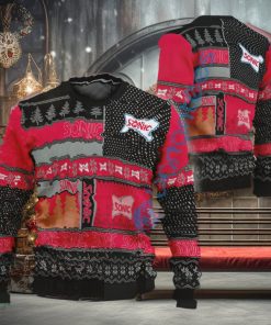 Sonic Drive In Logo Style Ugly Christmas 3D Sweater Gift For Fans