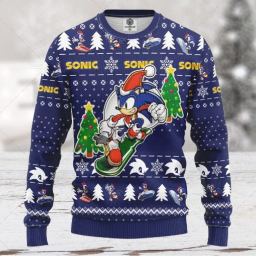 Sonic The Hedgehog Merry Xmas Ugly Christmas Sweater