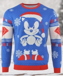 Sonic The Hedgehog Sonic Gem Ugly Xmas Wool Knitted Sweater